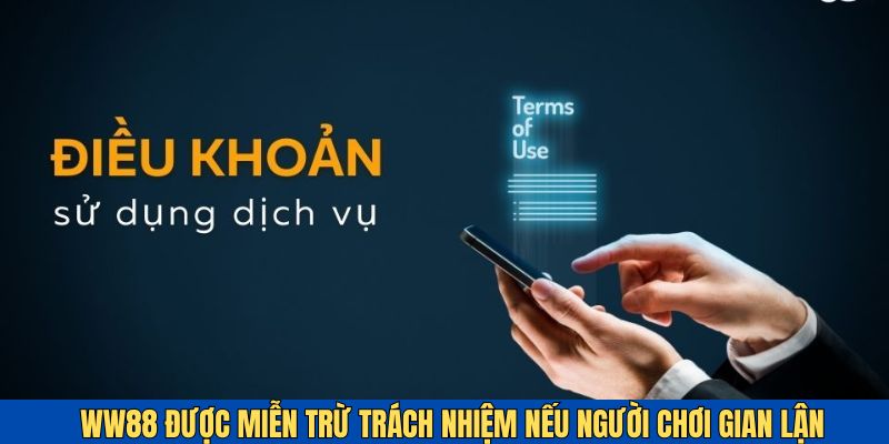 Nhà cái được miễn trừ trách nhiệm khi game thủ gian lận